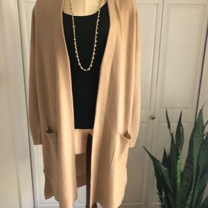 Halogen Camel Wool Cashmere Duster Sweater XL